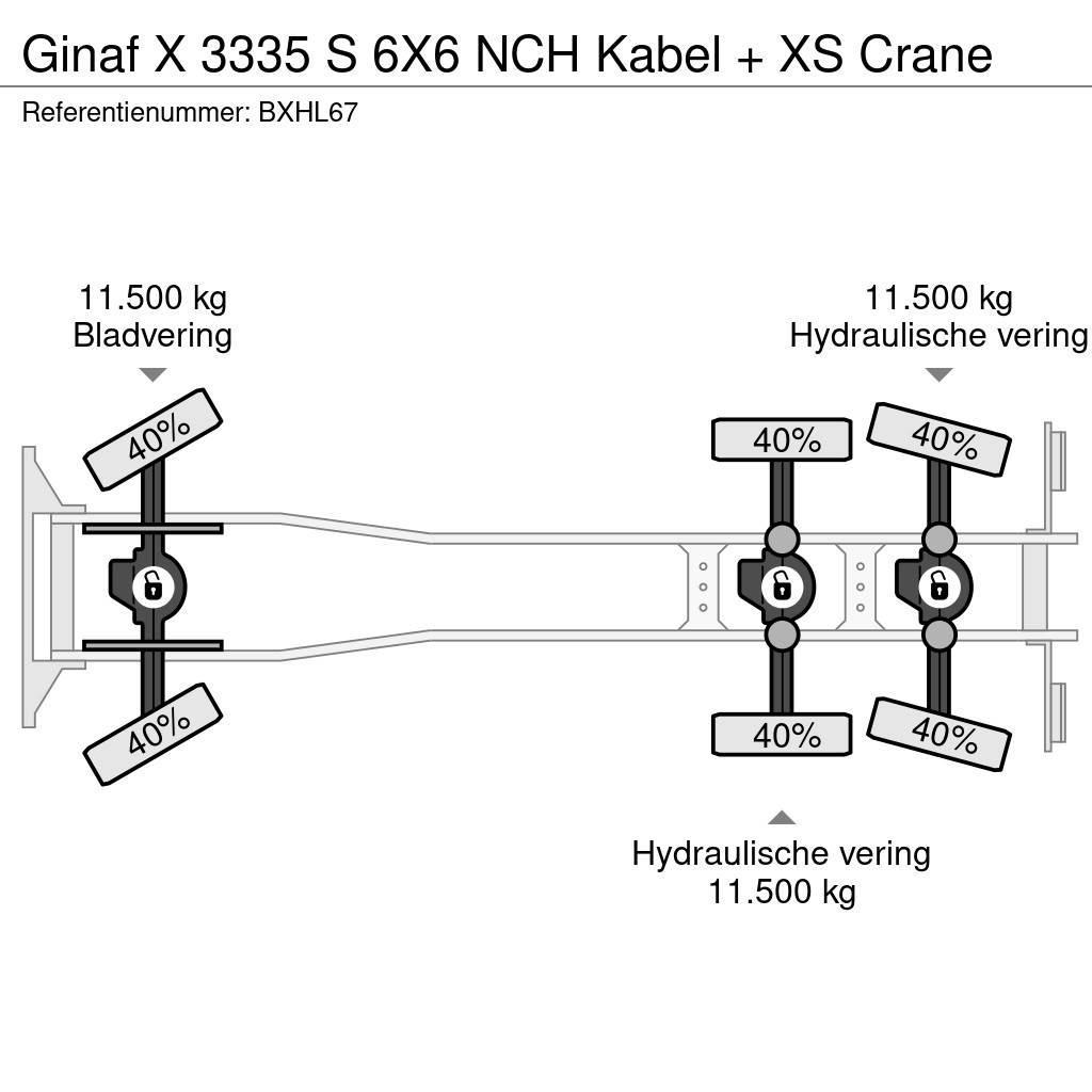 Ginaf X 3335 S 6X6 NCH Kabel + XS Crane Konksliftveokid