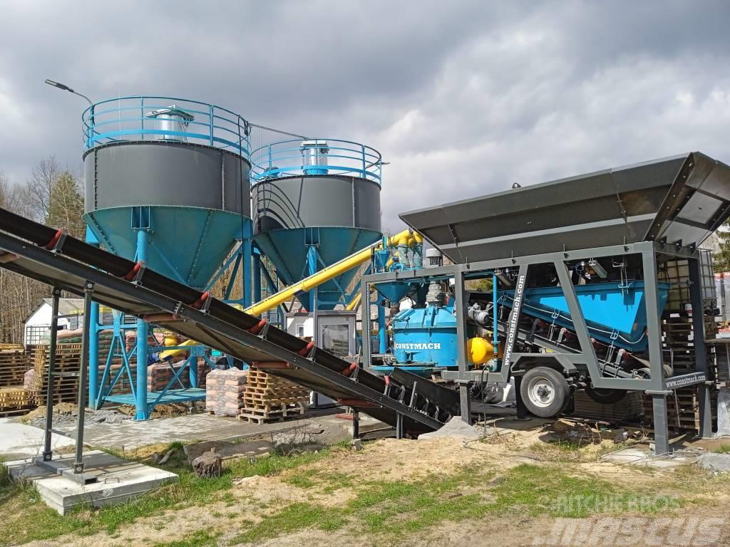 Constmach 30 m3/h Small Mobile Concrete Batching Plant Betoonitehased