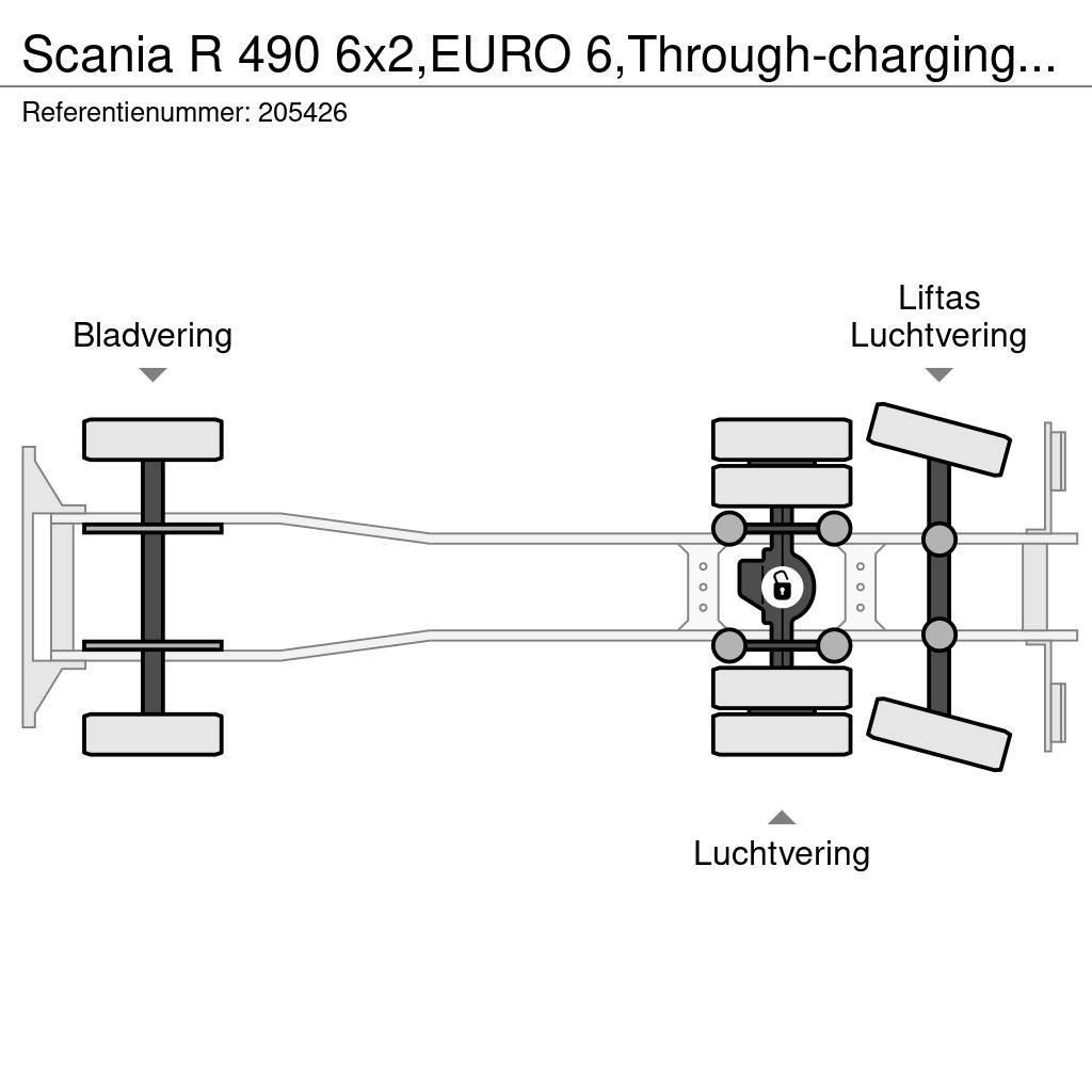 Scania R 490 6x2,EURO 6,Through-charging system,Retarder, Tentautod