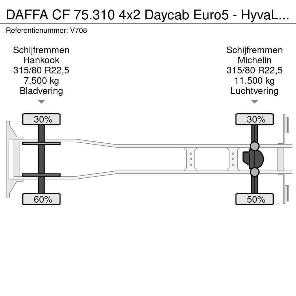 DAF FA CF 75.310 4x2 Daycab Euro5 - HyvaLift NG 2012 T Vahetuskastiga tõstukautod