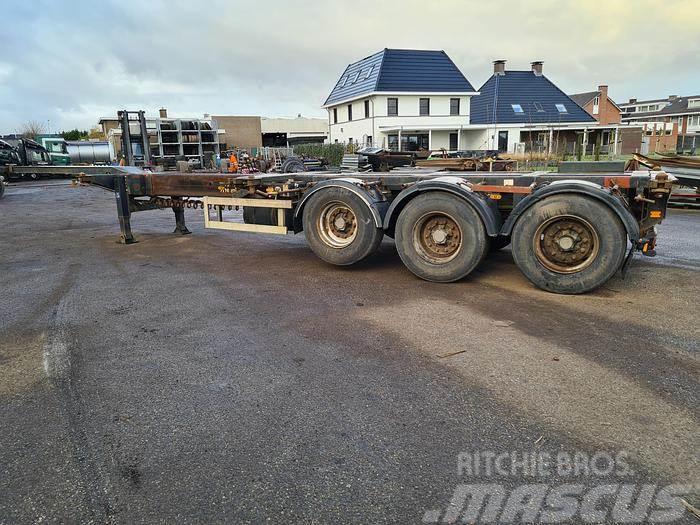 Nooteboom 3 AXLE CONTAINER CHASSIS ALL CONNECTIONS ROR DRUM Konteinerveo poolhaagised