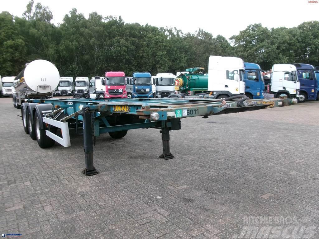 Van Hool 3-axle container chassis 20,30 ft. Konteinerveo poolhaagised
