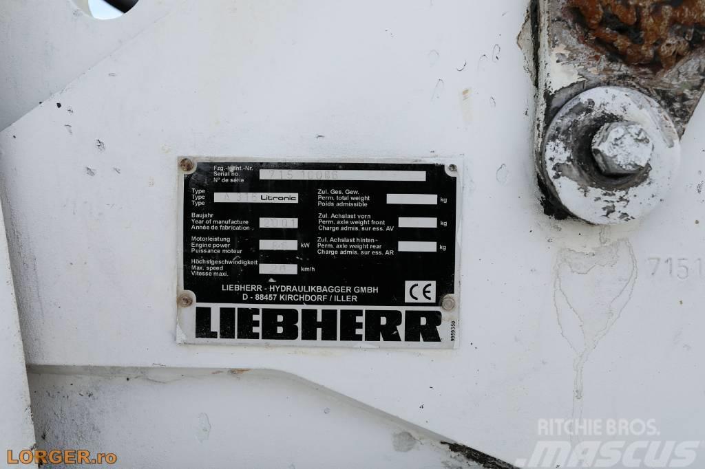 Liebherr A 316 Litronic Ratasekskavaatorid