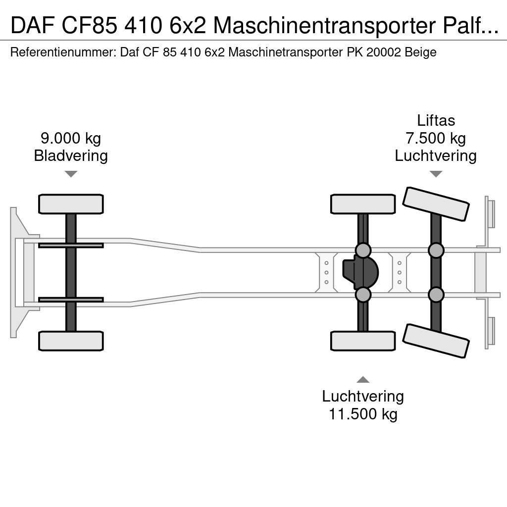 DAF CF85 410 6x2 Maschinentransporter Palfinger PK 200 Autoveokid