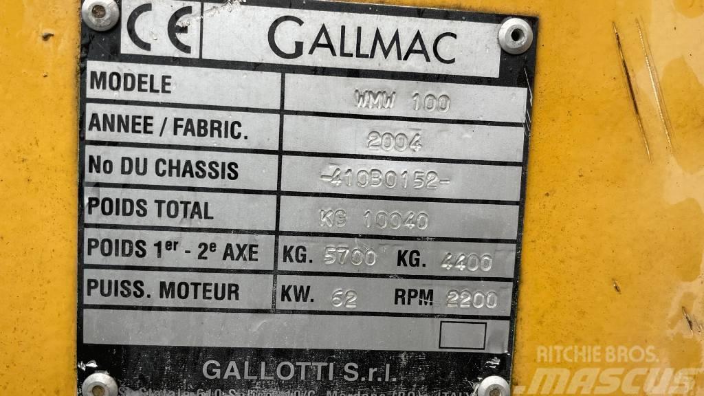 Gallmac WMW 100 Ratasekskavaatorid