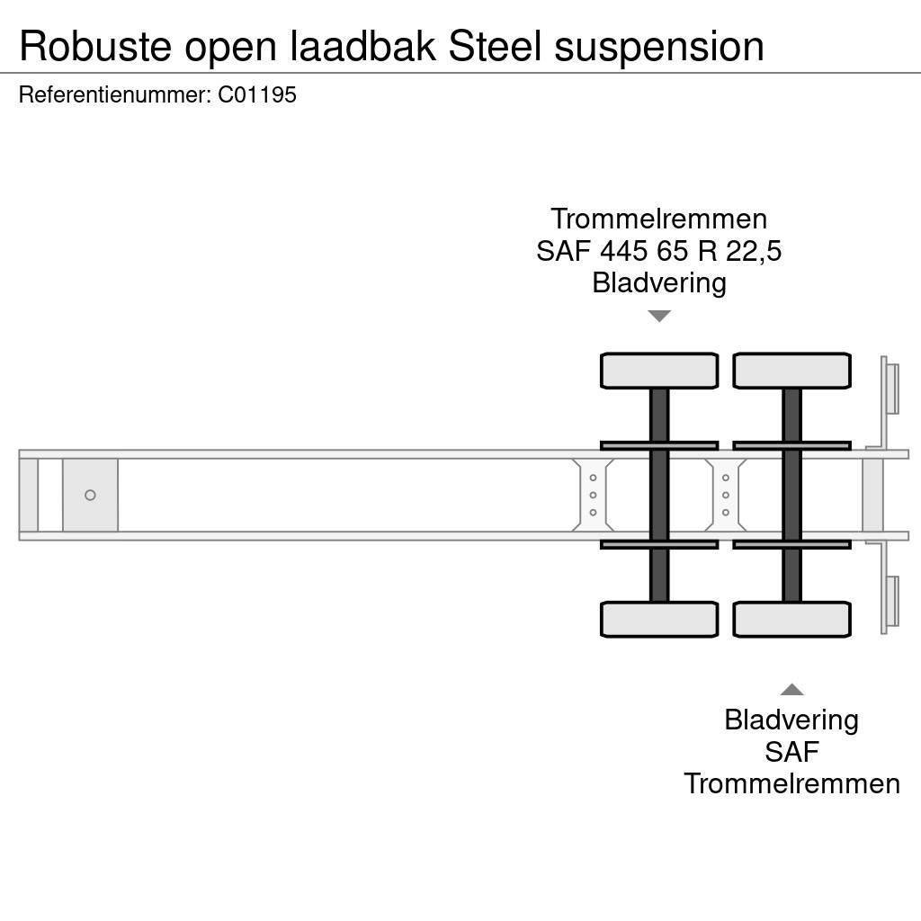 Robuste open laadbak Steel suspension Madelpoolhaagised
