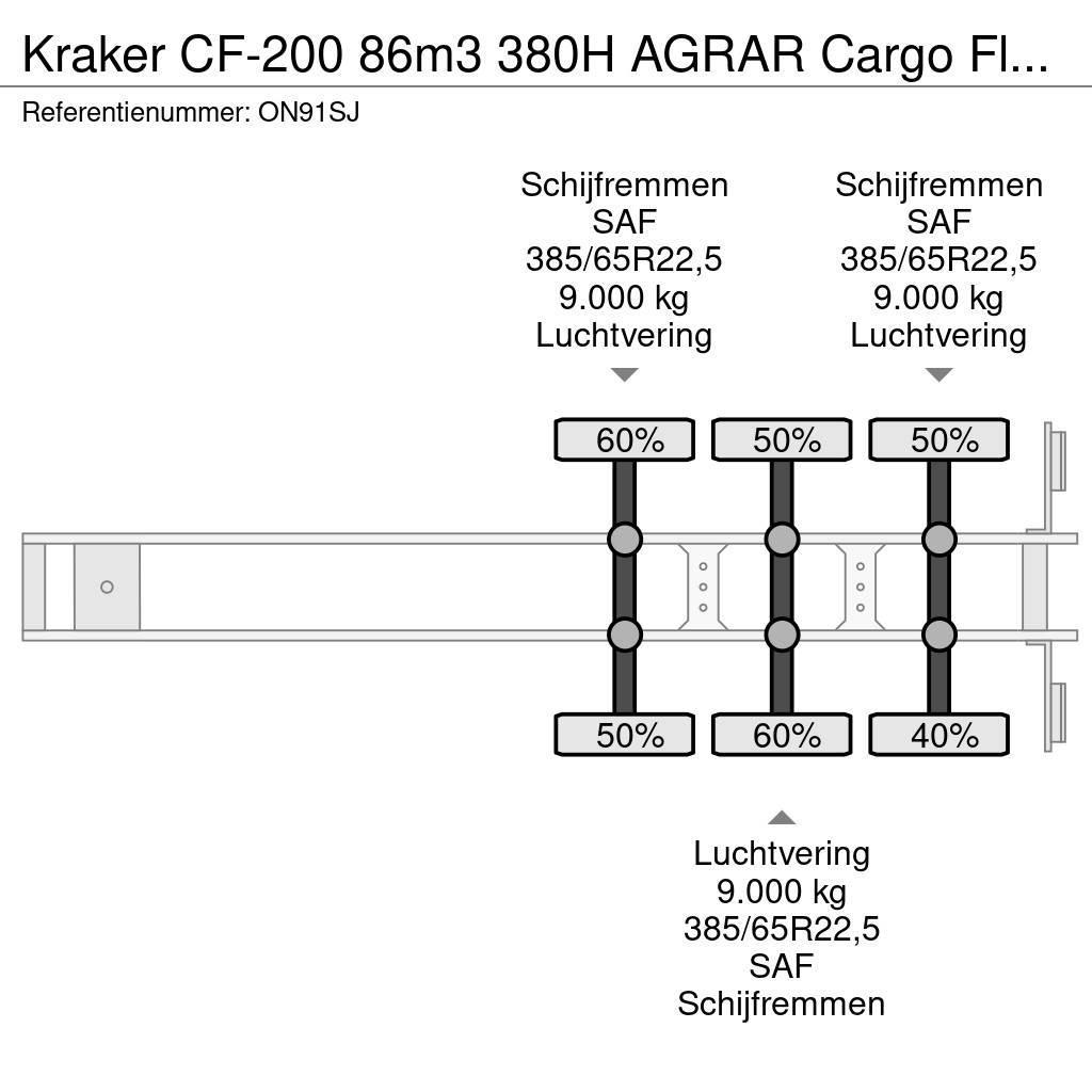 Kraker CF-200 86m3 380H AGRAR Cargo Floor Alcoa dura brig Liikuvpõrand poolhaagised