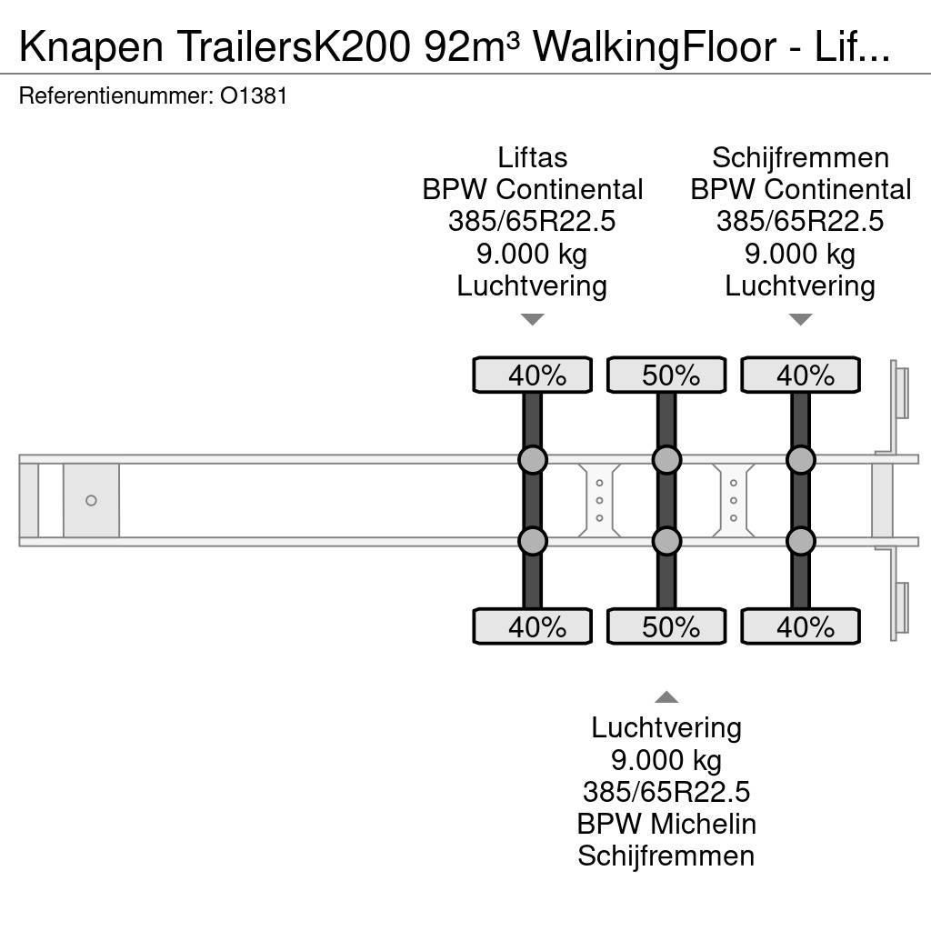 Knapen Trailers K200 92m³ WalkingFloor - LiftAs - Schijfr Liikuvpõrand poolhaagised