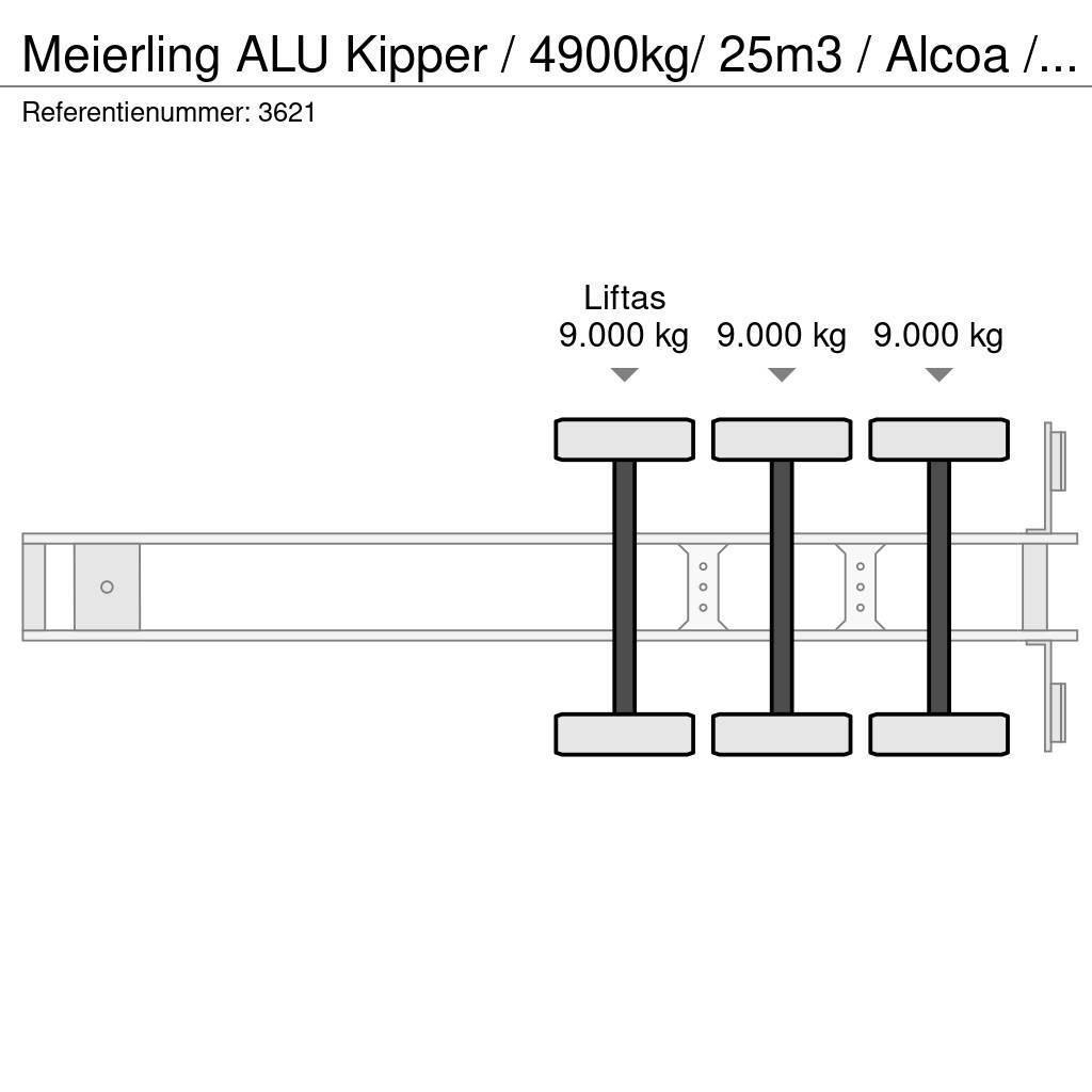 Meierling ALU Kipper / 4900kg/ 25m3 / Alcoa / APK 26-05-2024 Kallur-poolhaagised