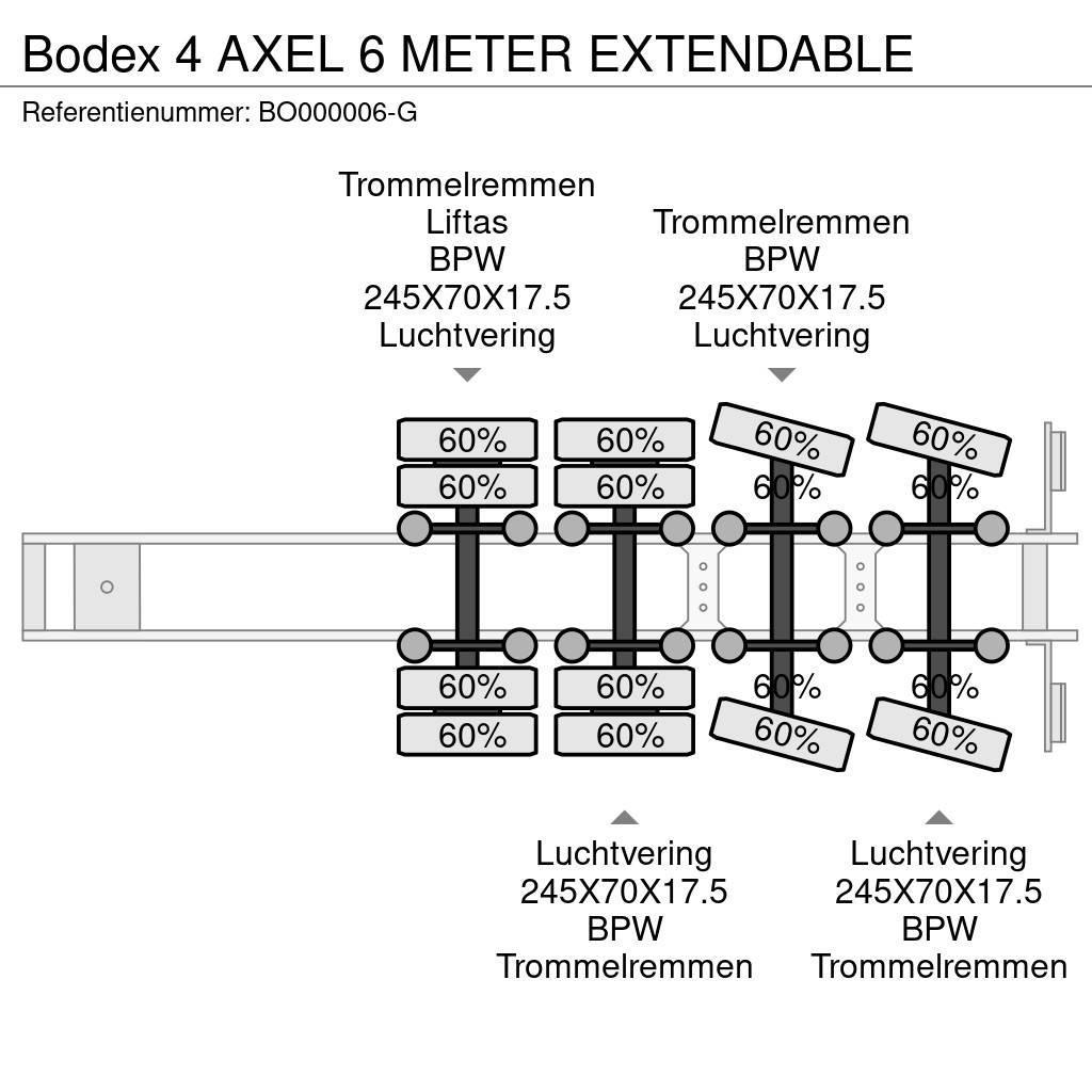 Bodex 4 AXEL 6 METER EXTENDABLE Raskeveo poolhaagised
