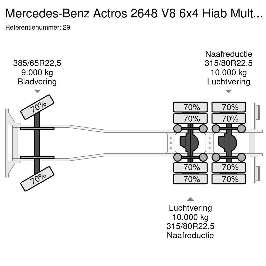 Mercedes-Benz Actros 2648 V8 6x4 Hiab Multilift 20 Tons Hooklift Konksliftveokid