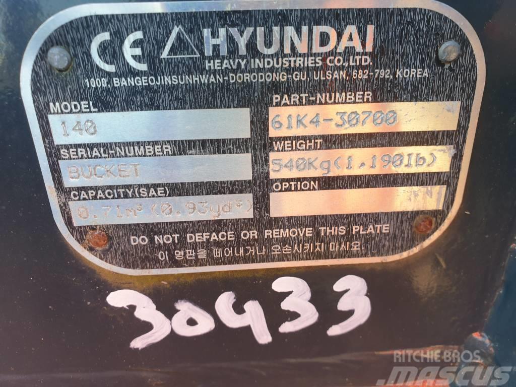 Hyundai Excavator Bucket, 61K4-30700, 140 Kopad