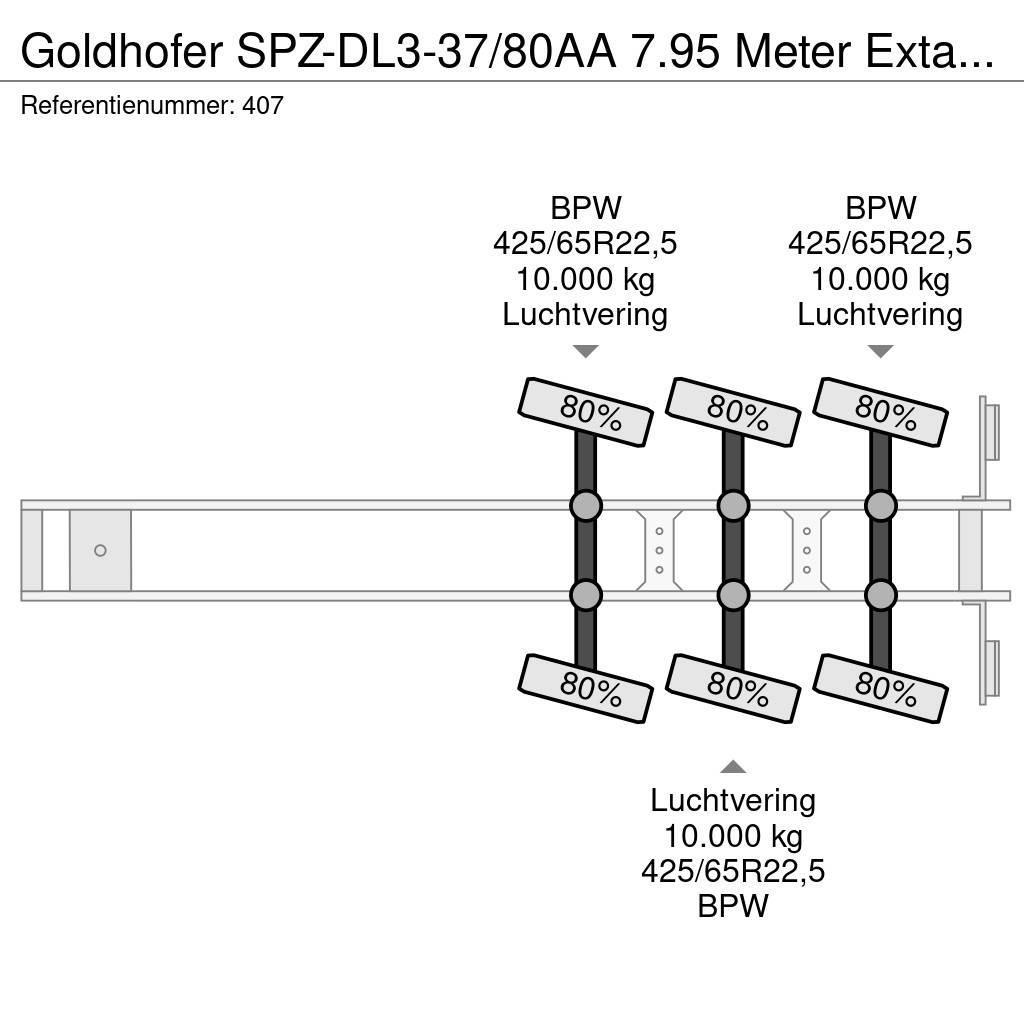 Goldhofer SPZ-DL3-37/80AA 7.95 Meter Extandable Powersteerin Madelpoolhaagised