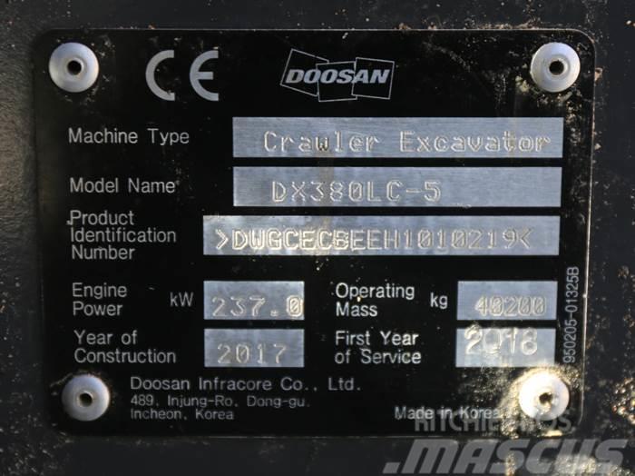 Doosan DX380LC-5 Roomikekskavaatorid