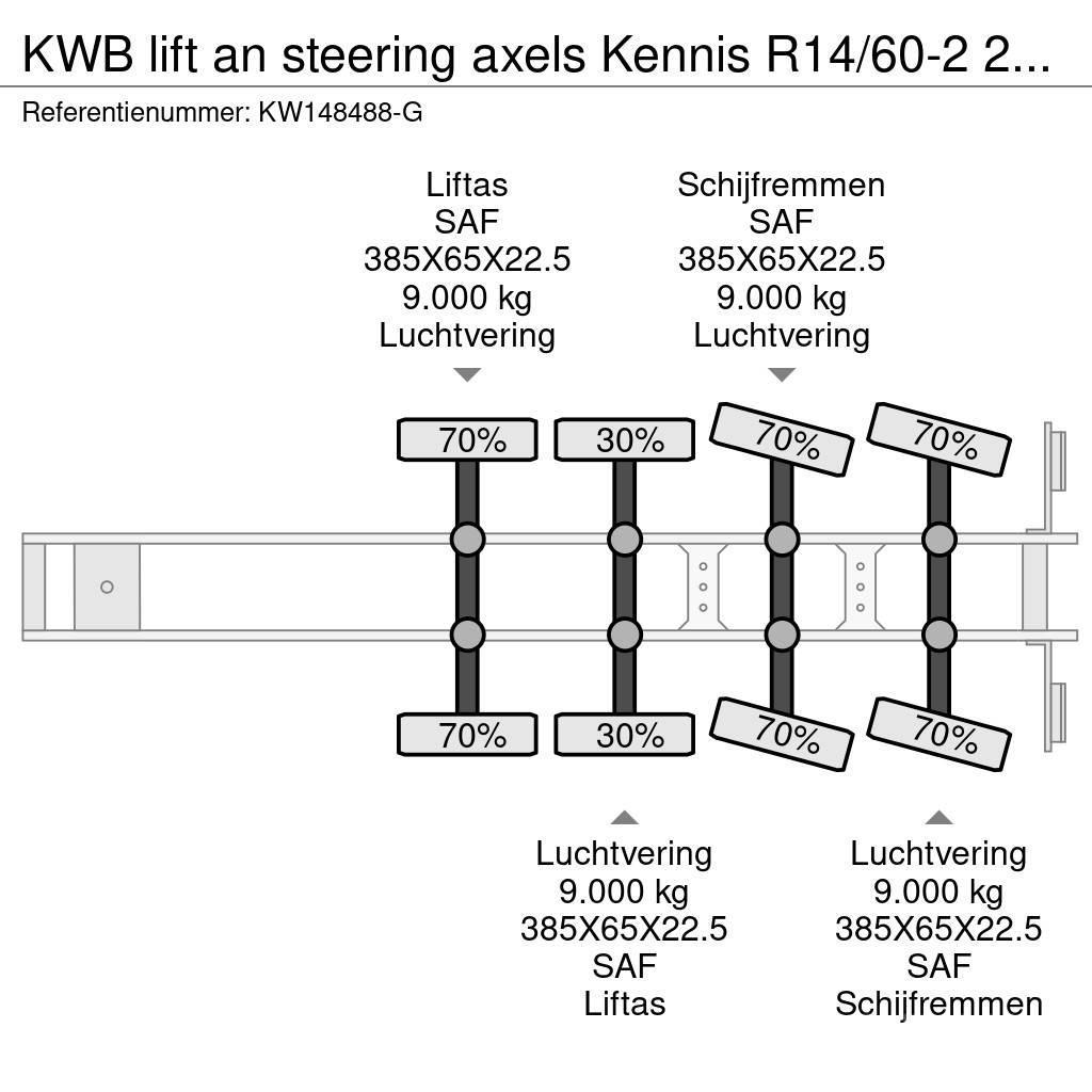 Kwb lift an steering axels Kennis R14/60-2 2015 Madelpoolhaagised