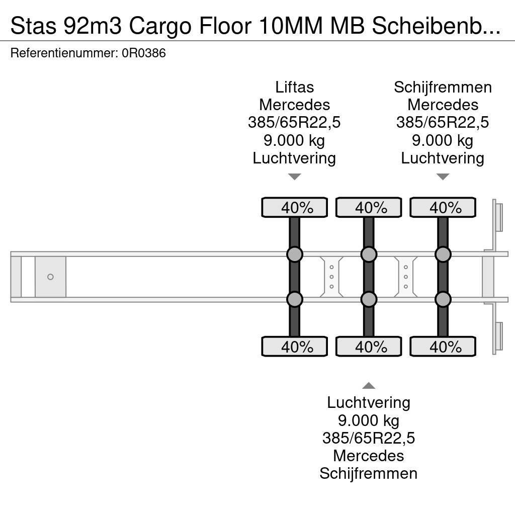 Stas 92m3 Cargo Floor 10MM MB Scheibenbremsen Liftachse Liikuvpõrand poolhaagised