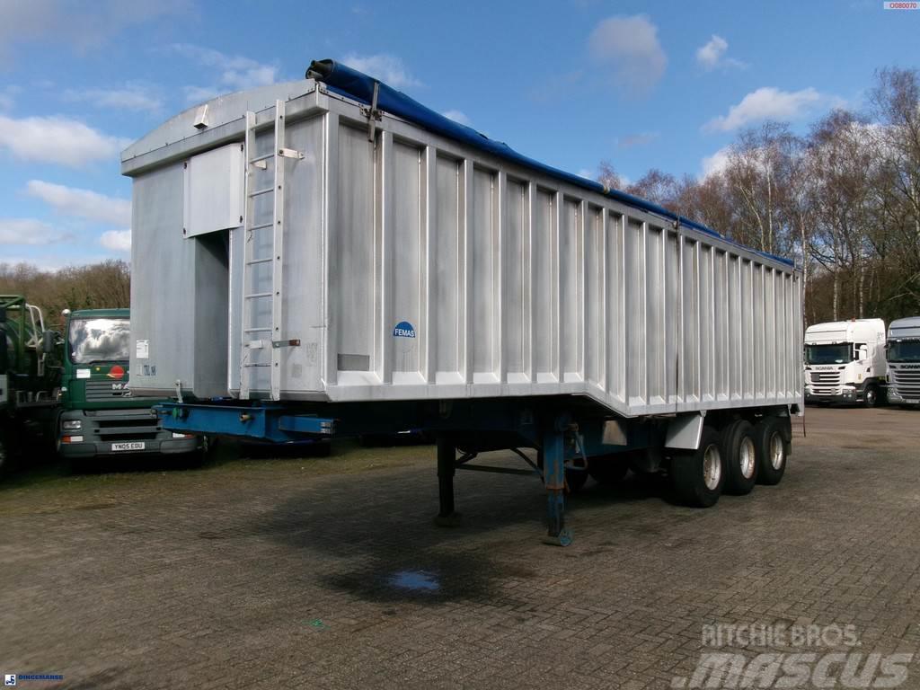 United TRAILERS Tipper trailer alu 52 m3 + tarpaulin Kallur-poolhaagised