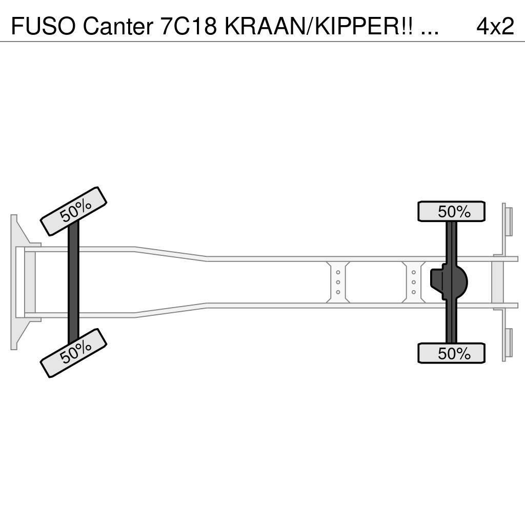 Fuso Canter 7C18 KRAAN/KIPPER!! EURO6!! Maastikutõstukid