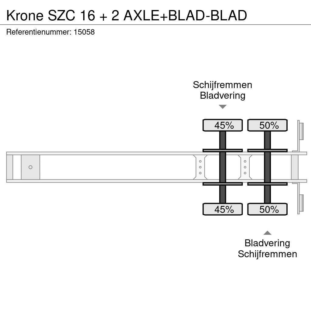 Krone SZC 16 + 2 AXLE+BLAD-BLAD Konteinerveo poolhaagised