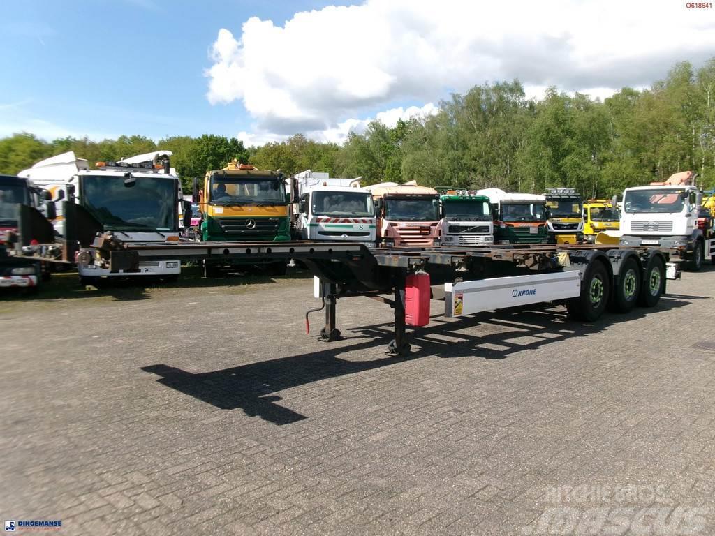 Krone 3-axle container trailer 20-30-40-45 ft DA08LNA Konteinerveo poolhaagised