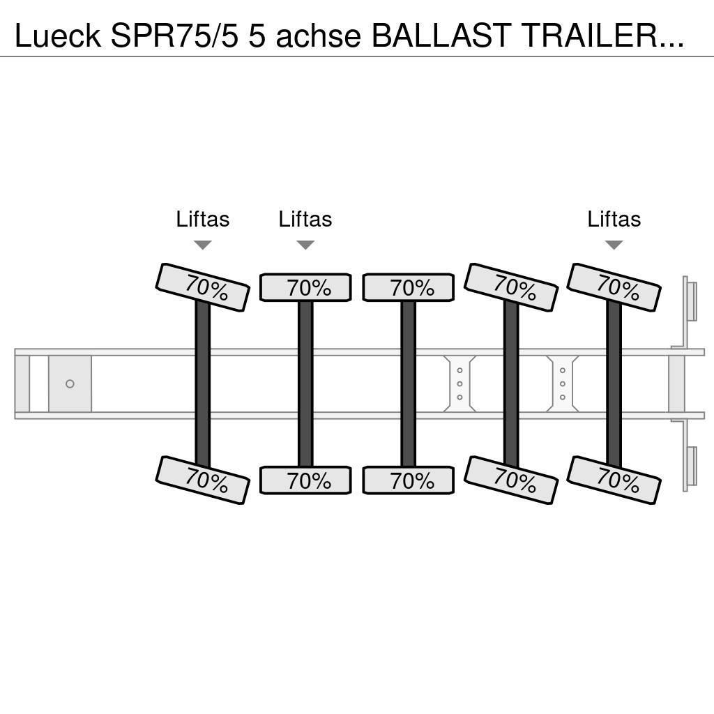 Lueck SPR75/5  5 achse BALLAST TRAILER 3x STEERAXLE!! Madelpoolhaagised