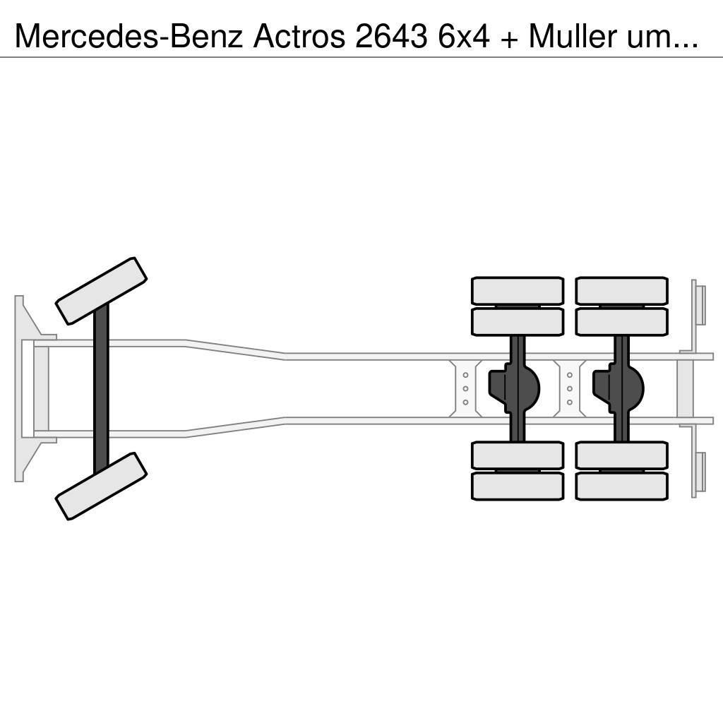 Mercedes-Benz Actros 2643 6x4 + Muller umwelttechniek aufbau Vaakumautod