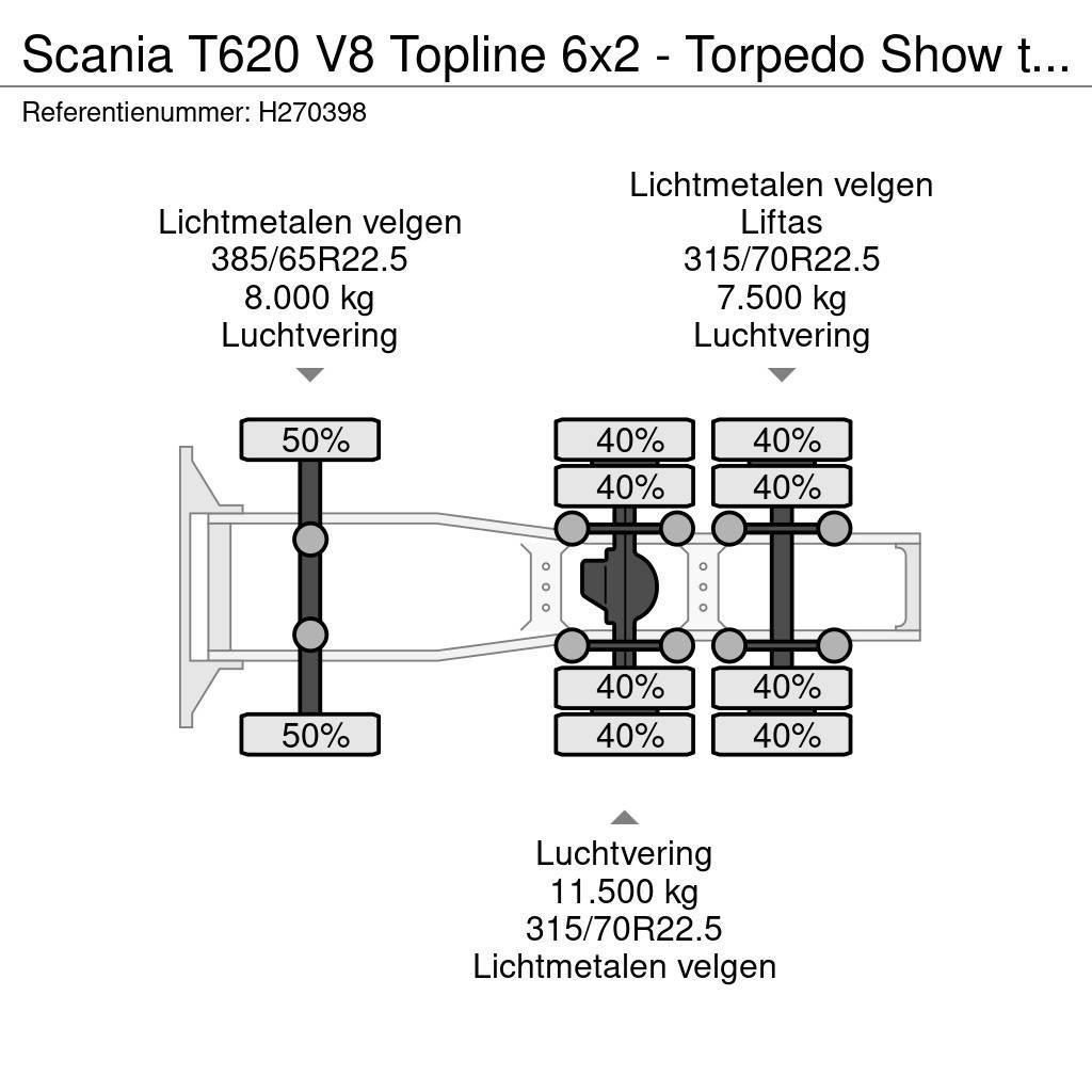 Scania T620 V8 Topline 6x2 - Torpedo Show truck - Custom Sadulveokid