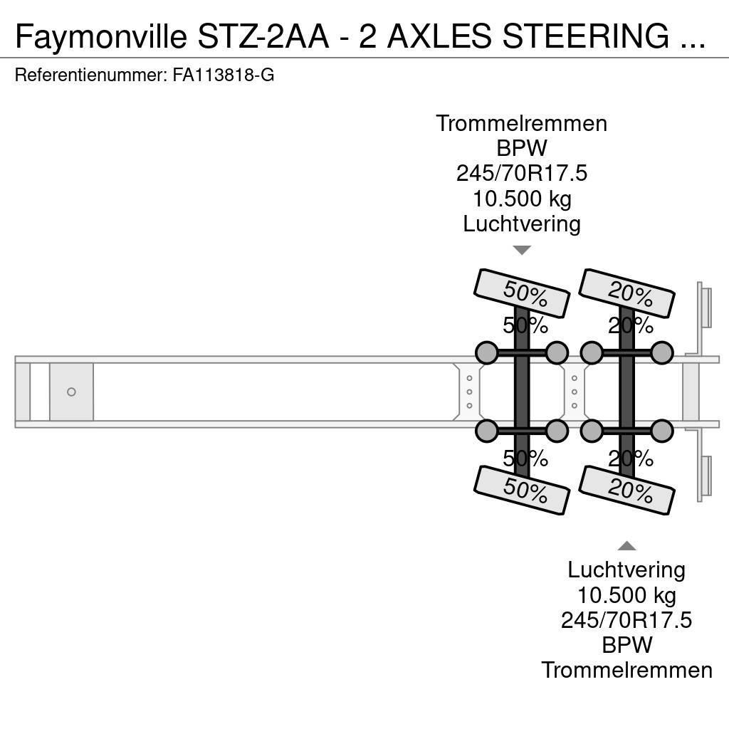 Faymonville STZ-2AA - 2 AXLES STEERING - BED: 7,40 + 3,55 METE Raskeveo poolhaagised