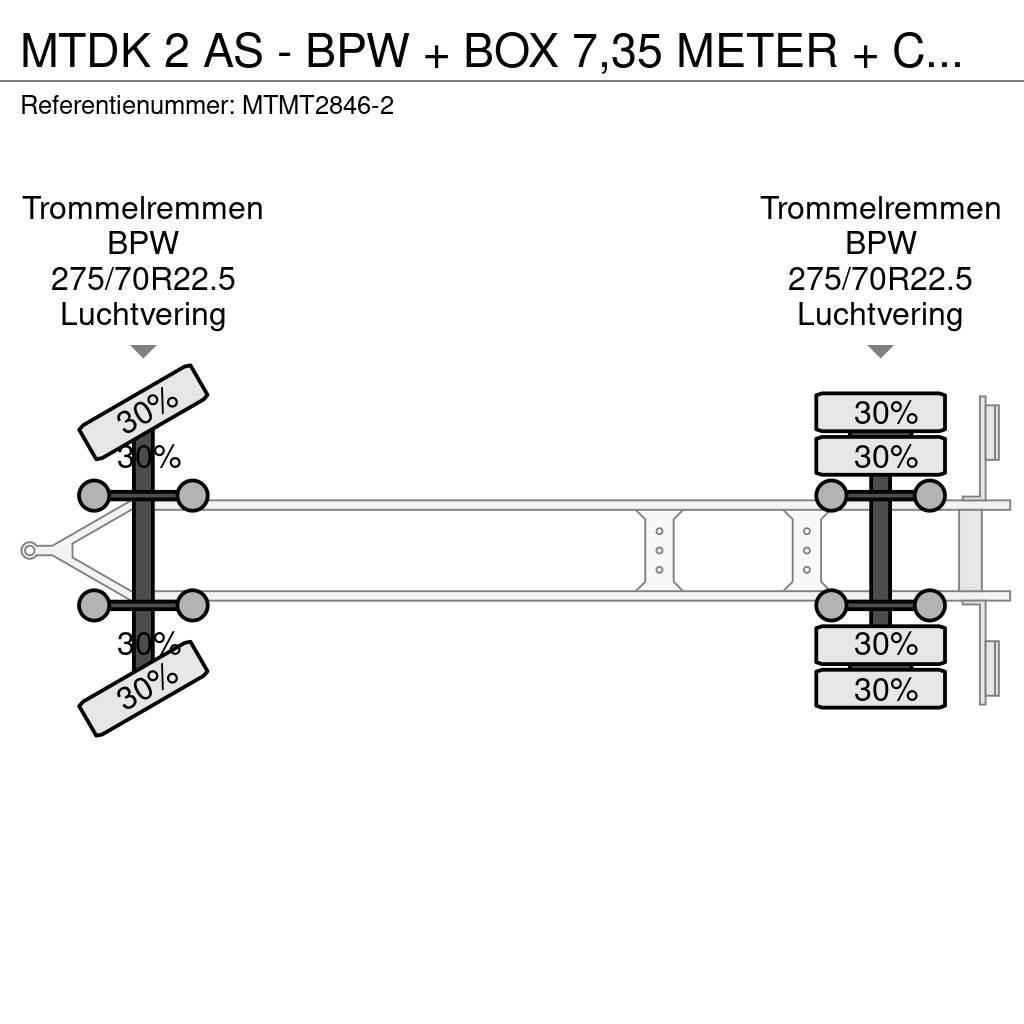  MTDK 2 AS - BPW + BOX 7,35 METER + CARGOLIFT ZEPRO Furgoonhaagised