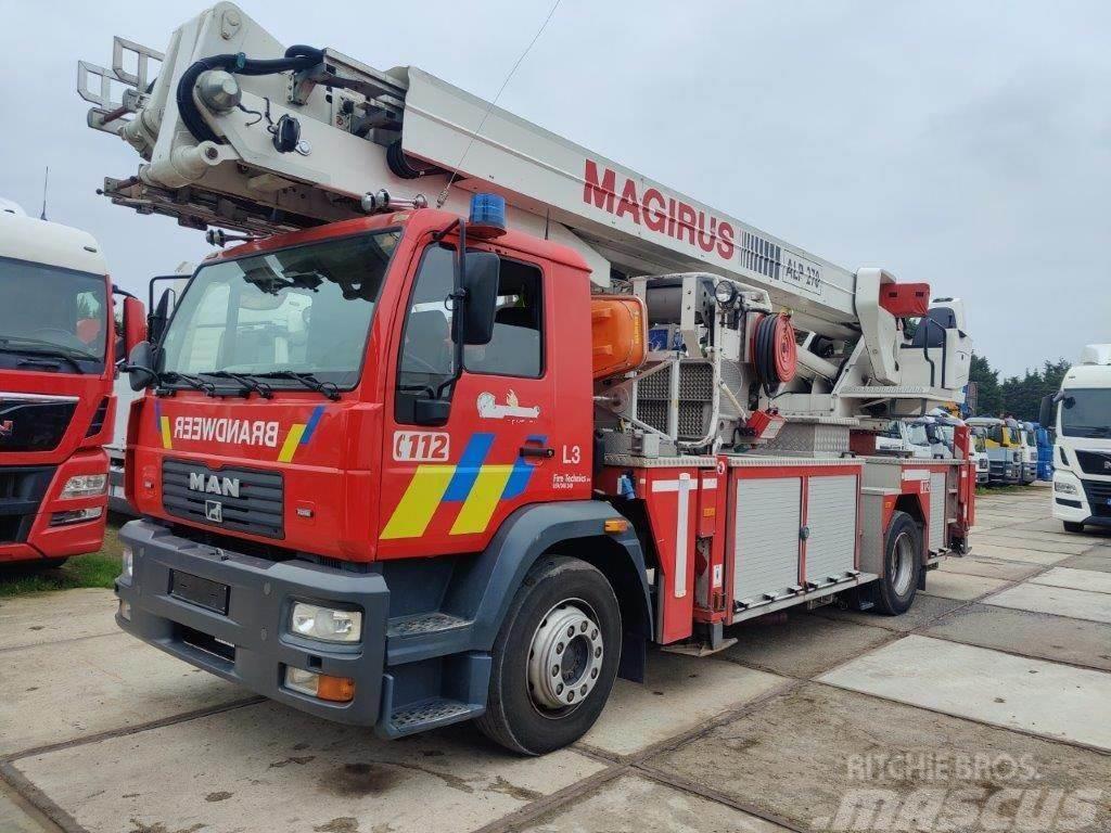 MAN 18.284 Magirus Hoogwerker / Firetruck / Ladderwage Tuletõrjeautod