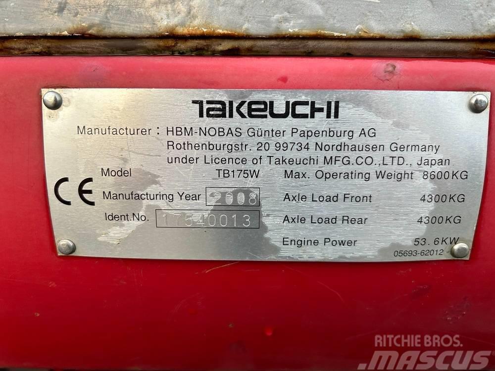 Takeuchi TB175W Väikeekskavaatorid 7t-12t