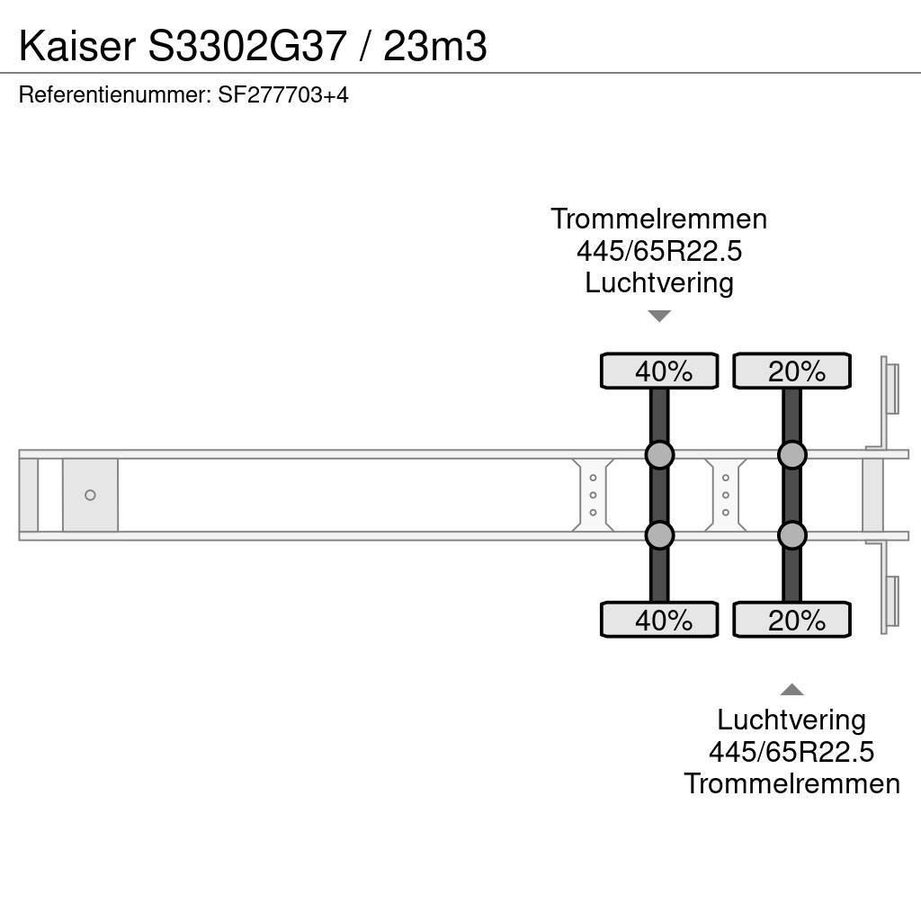 Kaiser S3302G37 / 23m3 Kallur-poolhaagised