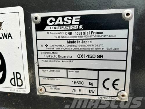 CASE CX145D SR Roomikekskavaatorid