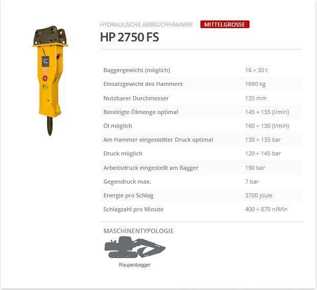 Indeco HP 2750 FS Hüdrohaamrid