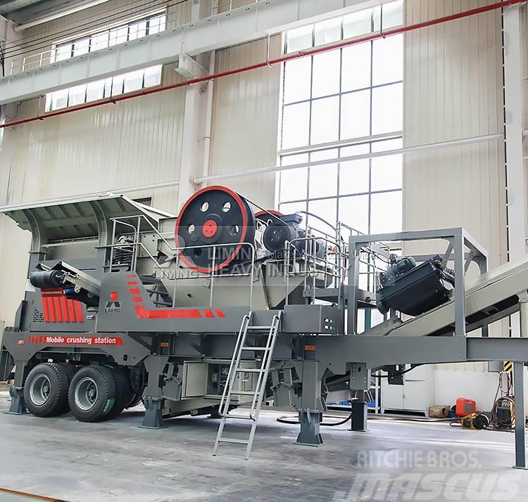 Liming 100-200tph mobile jaw crusher with screen & hopper Iseliikuvad purustid