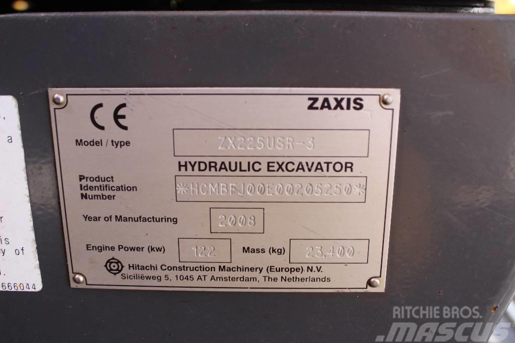 Hitachi ZX 225 USR LC-3 / Pyörittäjä, Kauha, Rasvari, YM! Roomikekskavaatorid