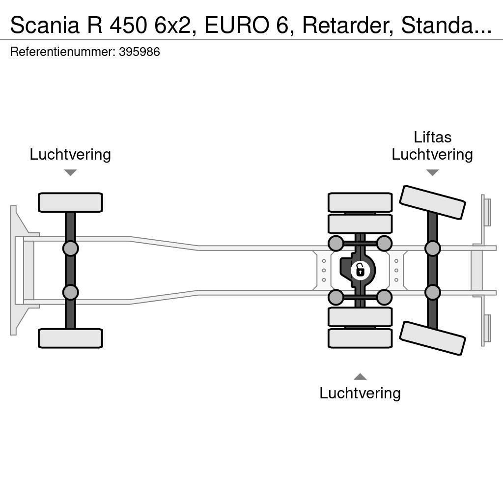 Scania R 450 6x2, EURO 6, Retarder, Standairco, Combi Tentautod