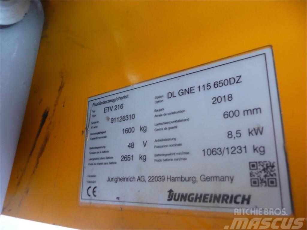 Jungheinrich ETV 216 650 DZ Lükandmastiga tõstukid
