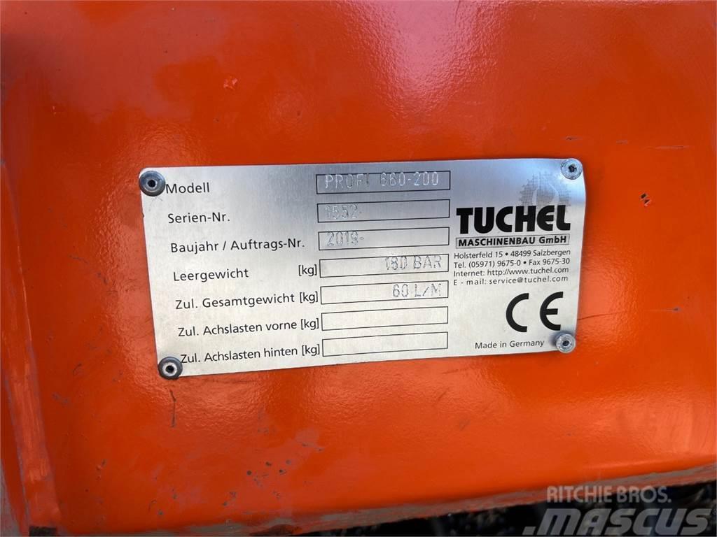 Tuchel Profi 660 kost - 200 cm. bred / Opsamler - kasse - Rataslaadurid