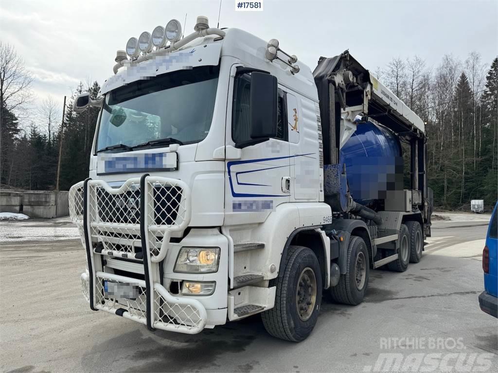 MAN TGS 35.540 8x4 concrete truck with band WATCH VIDE Betooniveokid