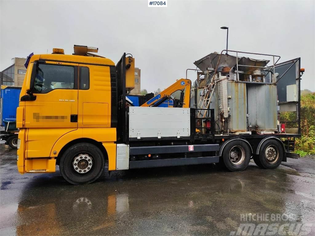 MAN TGX 26.480 Boiler truck with crane. Rep object Munitsipaalsõidukid