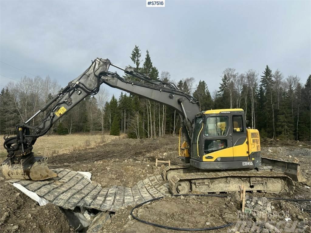 Volvo ECR145DL Crawler excavator with rotor and buckets Roomikekskavaatorid