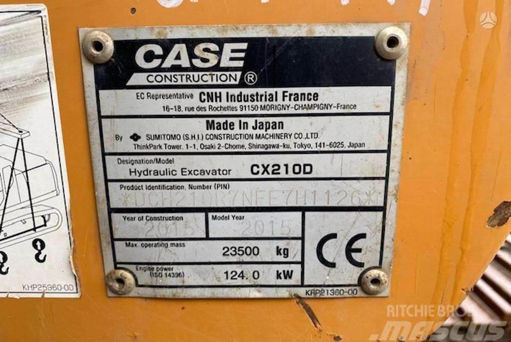 CASE CX210 D garantija 300val Roomikekskavaatorid