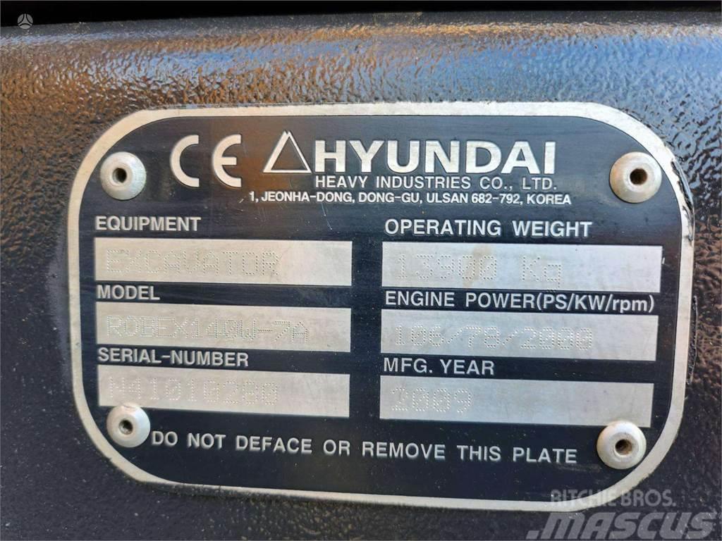 Hyundai Robex 140W-7A ROTOTILTAS + KAU Roomikekskavaatorid