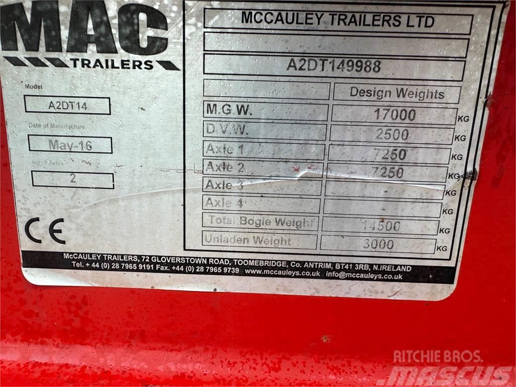  AG McCauley 14 Ton Dump Trailer, Oil & Air Brakes Kallurhaagised
