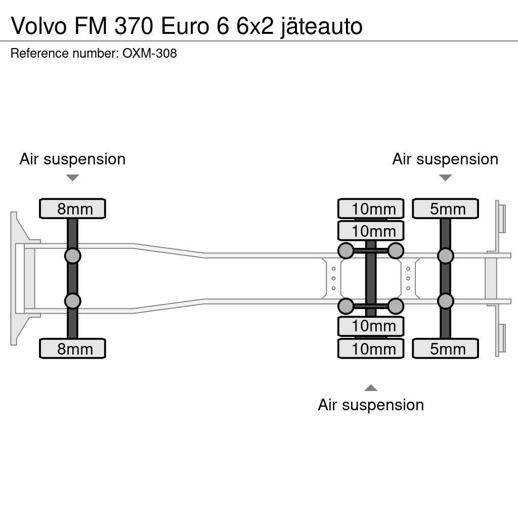 Volvo FM 370 Euro 6 6x2 jäteauto Prügiautod
