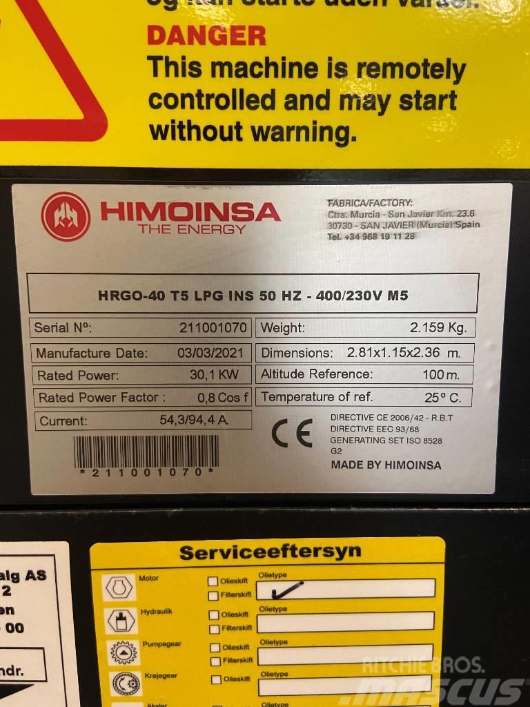 Himoinsa HRGO-40 T5 LPG Gaasigeneraatorid