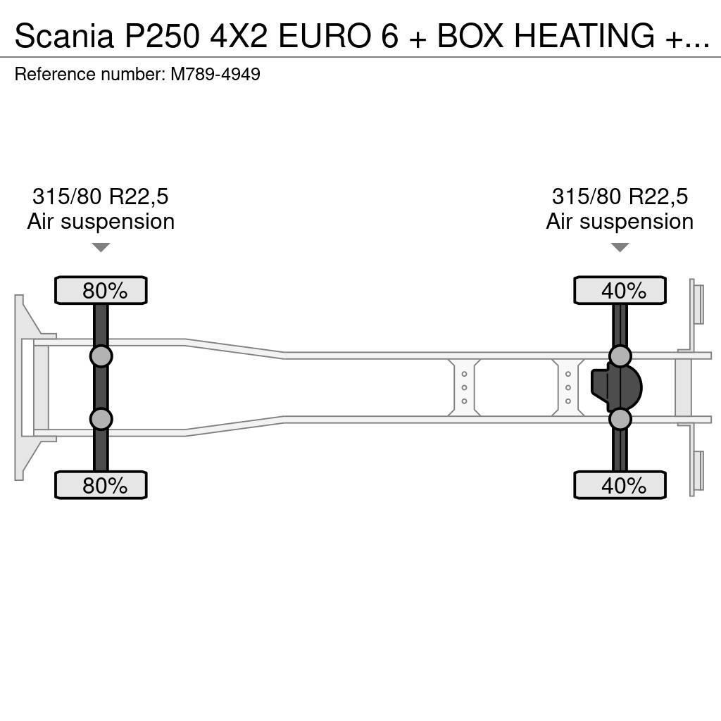 Scania P250 4X2 EURO 6 + BOX HEATING + SIDE OPENING BOX + Furgoonautod