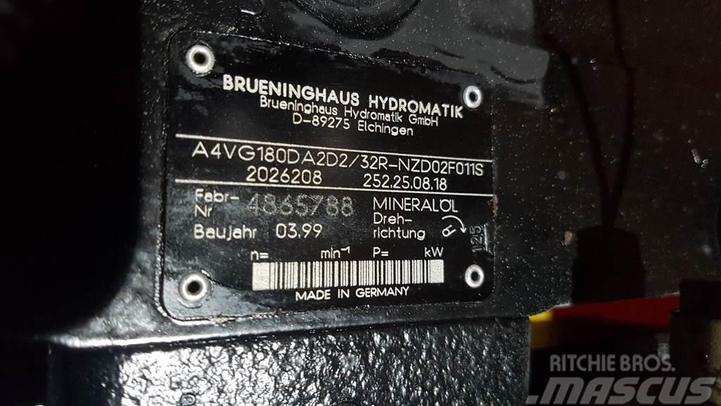Brueninghaus Hydromatik A4VG180DA2D2/32R - Drive pump/Fahrpumpe/Rijpomp Hüdraulika