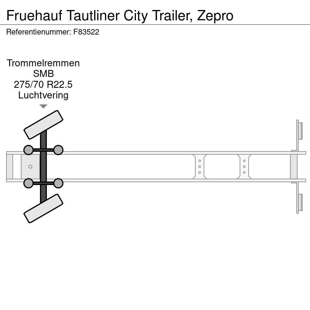 Fruehauf Tautliner City Trailer, Zepro Tentpoolhaagised